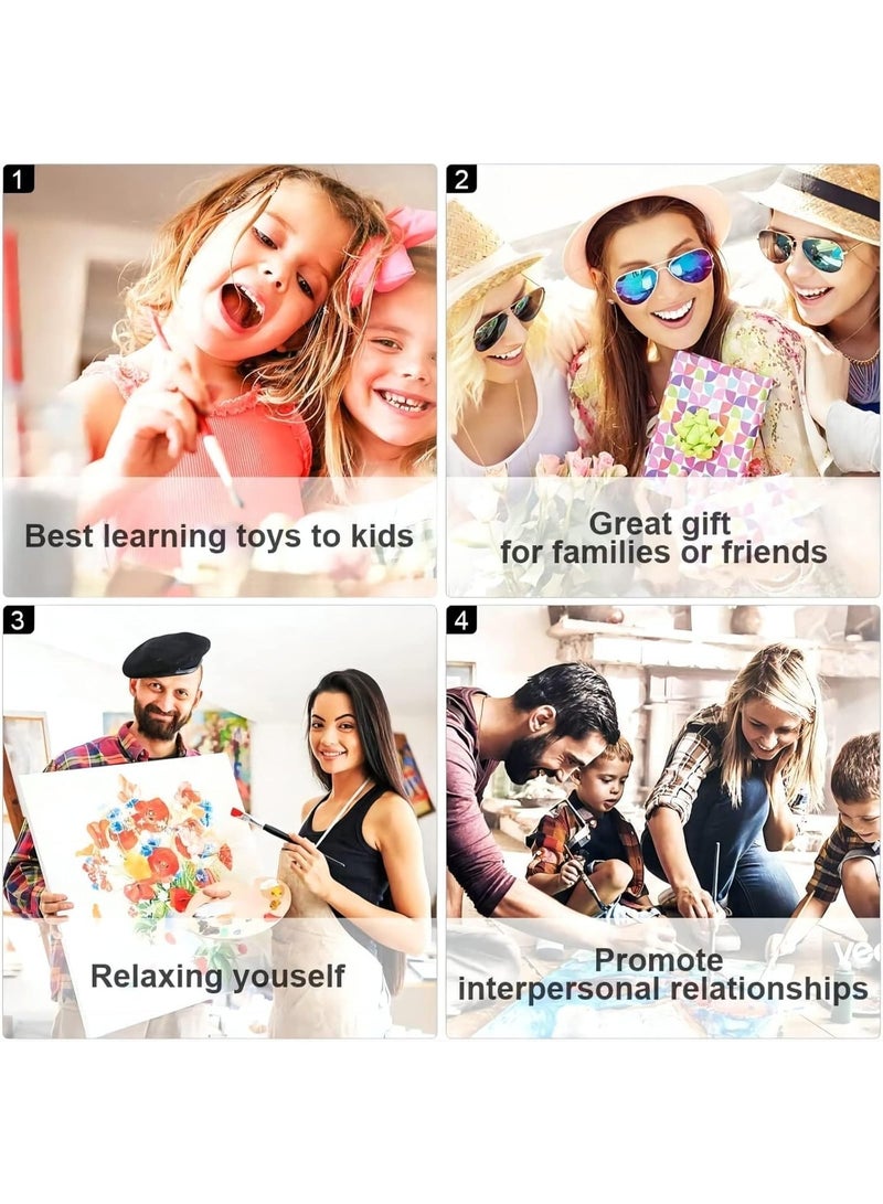 ChicAbode Paint by Numbers Kit for Adults, European Style Street Scene Acrylic Painting on Canvas, Easy DIY Paint by Number for Beginners, 16" x 20" Decorative Wall Art for Home or Gift - Image 5